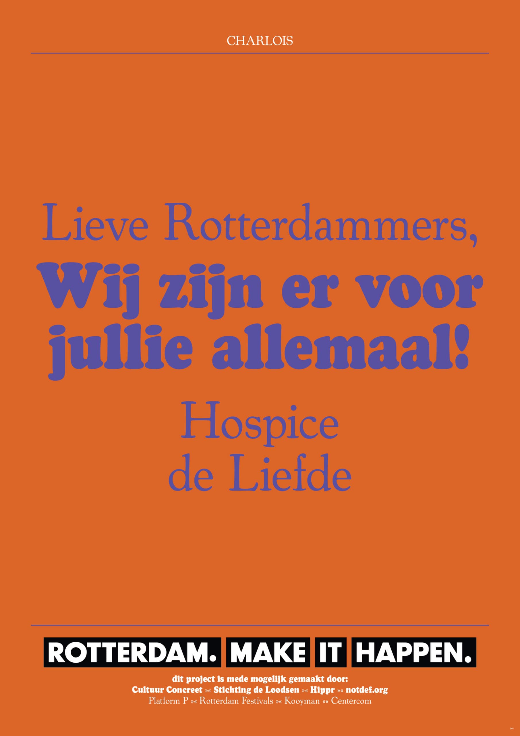 Valentijnposter Hospice de Liefde te zien in Rotterdam