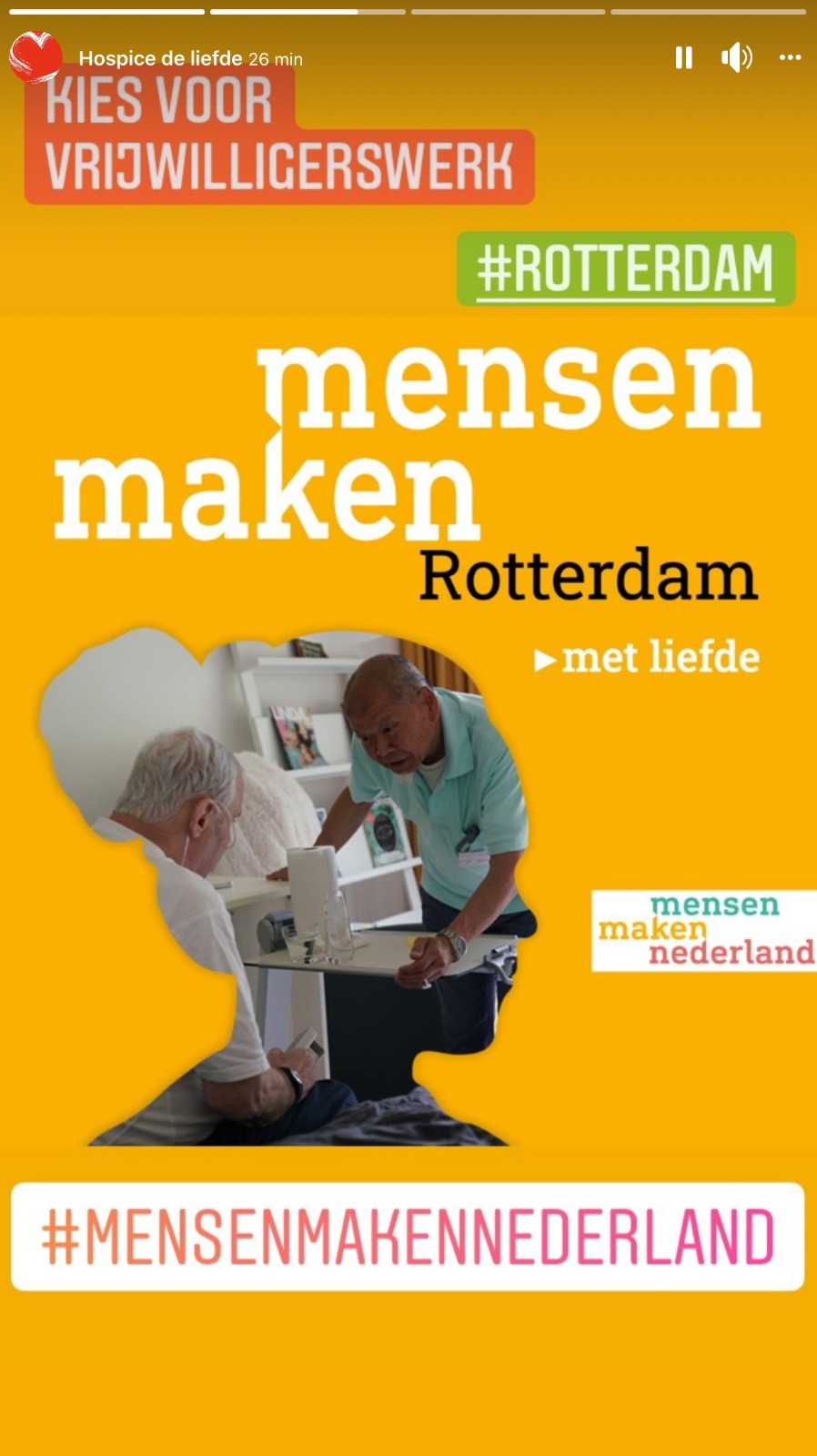 Hospice de Liefde doet mee met de campagne Mensen maken Nederland